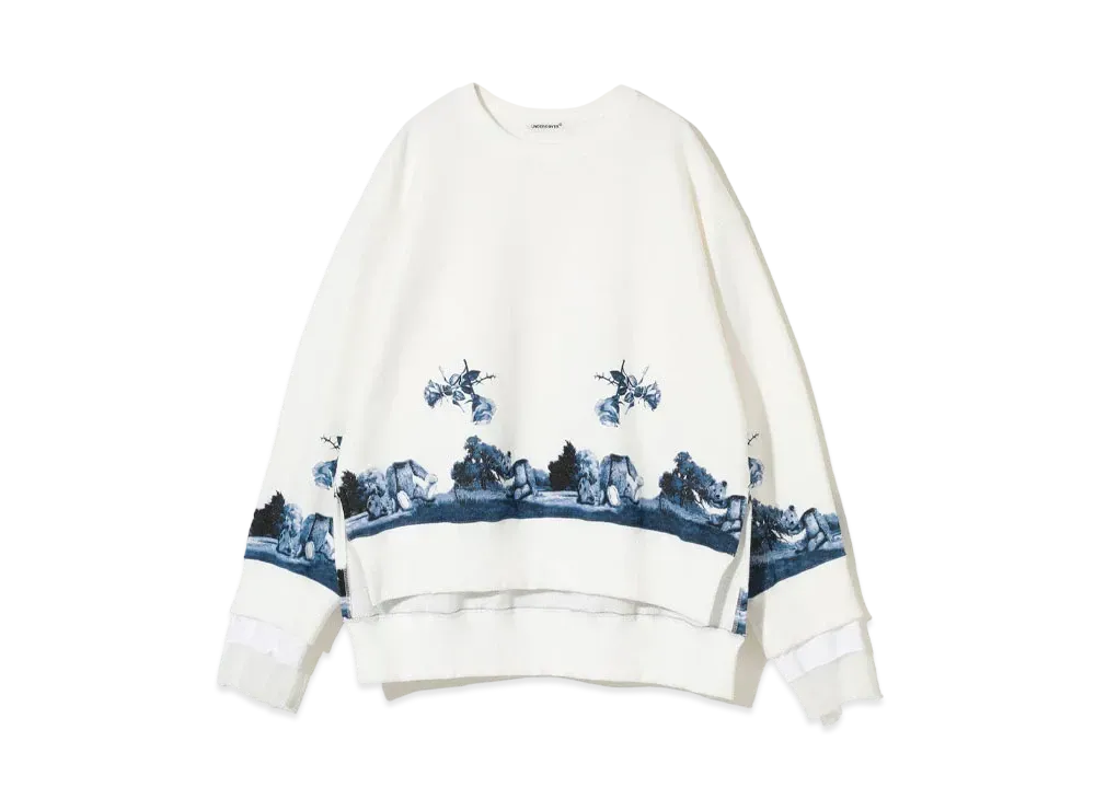 UNDERCOVER Cotton Sweatshirt Pullover "White"