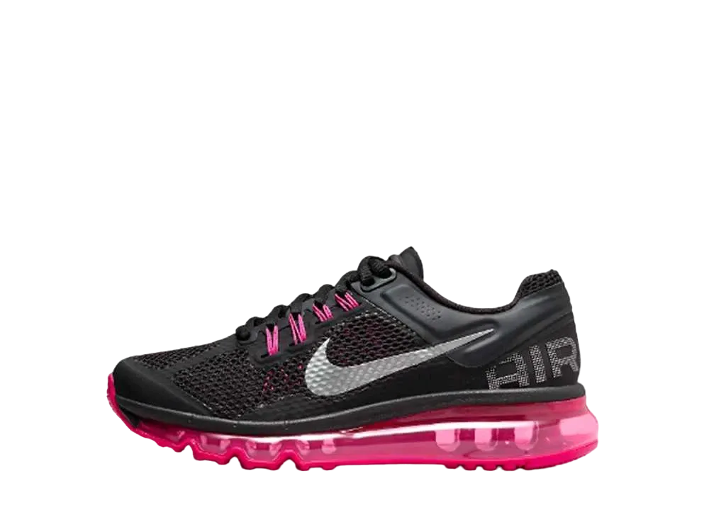 Nike GS Air Max 2013 "Black/Dark Gray/Fusion Pink/Metallic Silver"