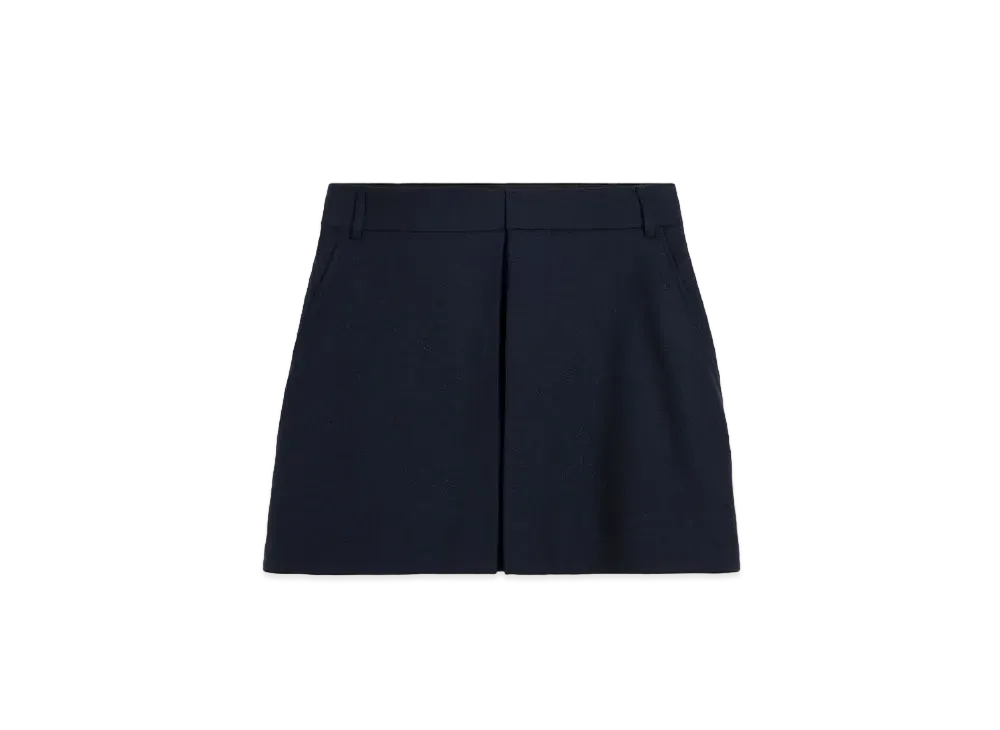 AMI PARIS Panelled Mini Skirt "Navy Blue"