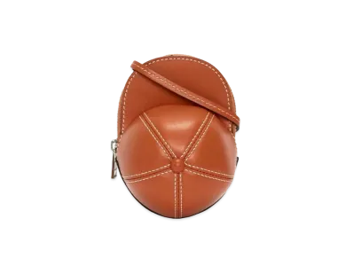 JW ANDERSON Mini Cap Leather Crossbody Bag "Brown"