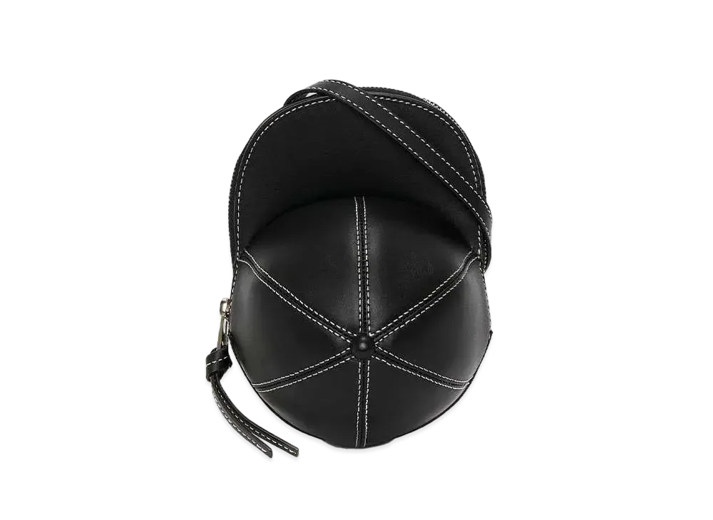 JW ANDERSON Medium Cap Leather Crossbody Bag "Black"