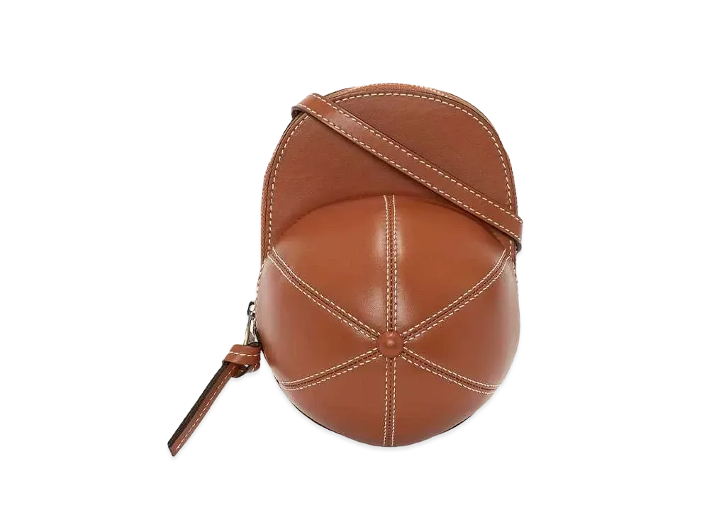 JW ANDERSON Medium Cap Leather Crossbody Bag "Brown"