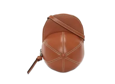 JW ANDERSON Medium Cap Leather Crossbody Bag "Brown"