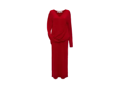 JW ANDERSON Front Drape Dress "Red"