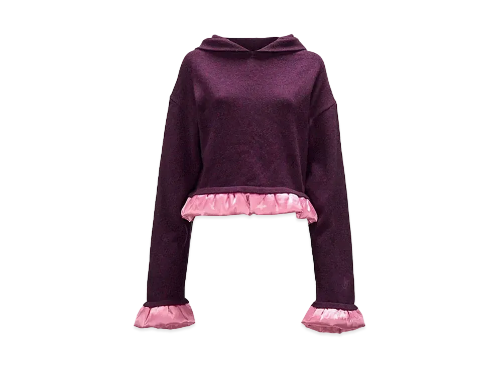 JW ANDERSON Cropped Hoodie "Burgundy"