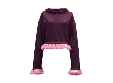 JW ANDERSON Cropped Hoodie "Burgundy"