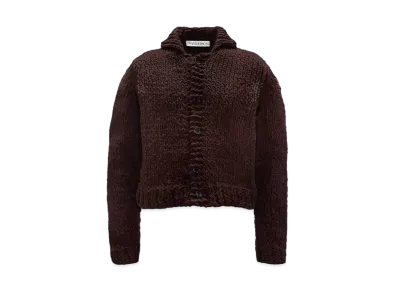 JW ANDERSON Cropped Chenille Cardigan "Brown"