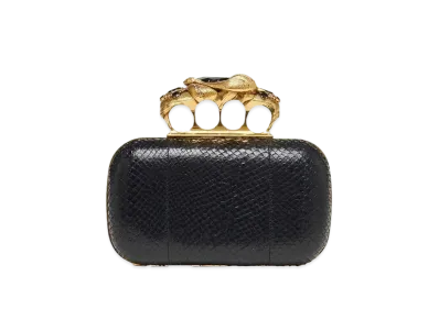Alexander McQUEEN Snake Knuckle Clutch "Black"