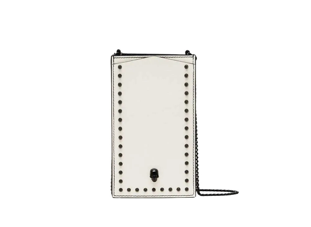 Alexander McQUEEN Skull Phone Case with Chain "Soft Ivory"