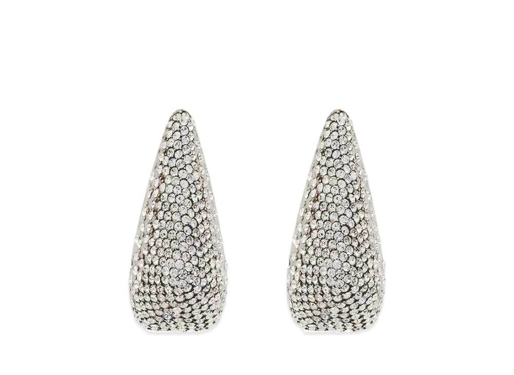 Alexander McQUEEN Jeweled Claw Earrings "Antique Silver"