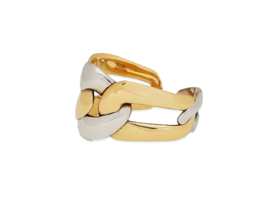 Alexander McQUEEN Chain Double Ring "Antique Silver/Gold"