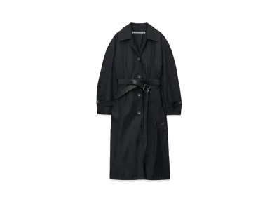 Alexander Wang Belted Nylon Car Coat "Black"
