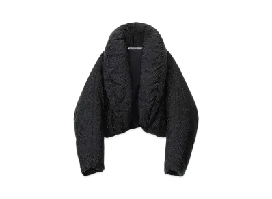 Alexander Wang Crystal Hotfix Cropped Puffer Jacket "Black"