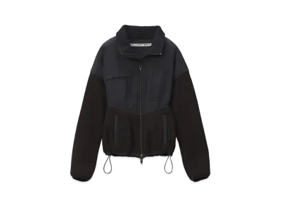 Alexander Wang Teddy Fleece & Nylon Sculpted Jacket "Black"