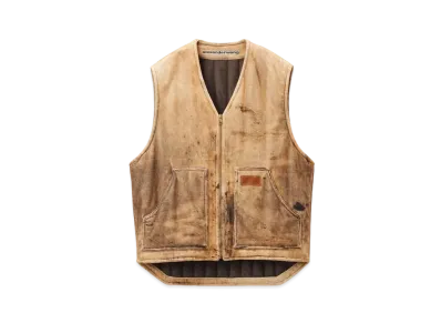 Alexander Wang Workwear Trompe Loeil Print Velor Oversized Vest "Tannin"