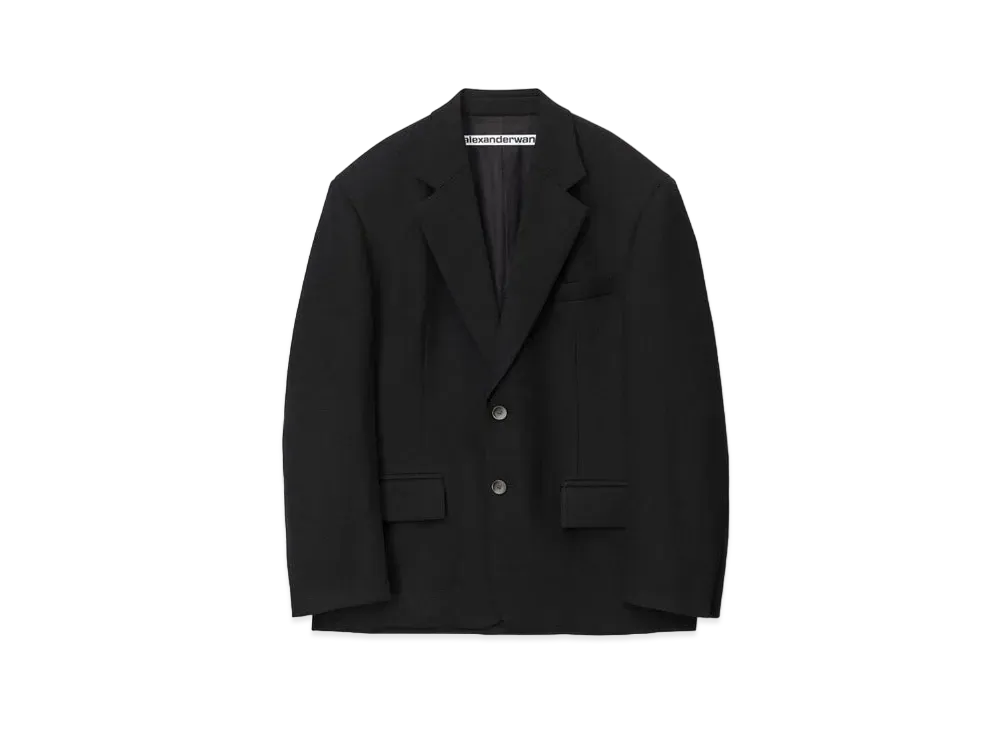 Alexander Wang Notchedlapel Wool Tailored Blazer "Black"