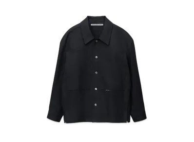 Alexander Wang Cotton Twill Oversized Pocket Shirt "Black"