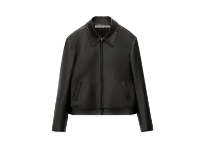 Alexander Wang Plonge Leather Blouson Jacket "Black"
