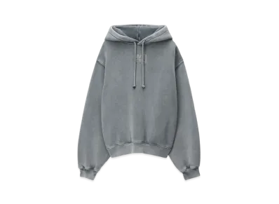 Alexander Wang Structured Terry Logo Hoodie "Acid Fog"