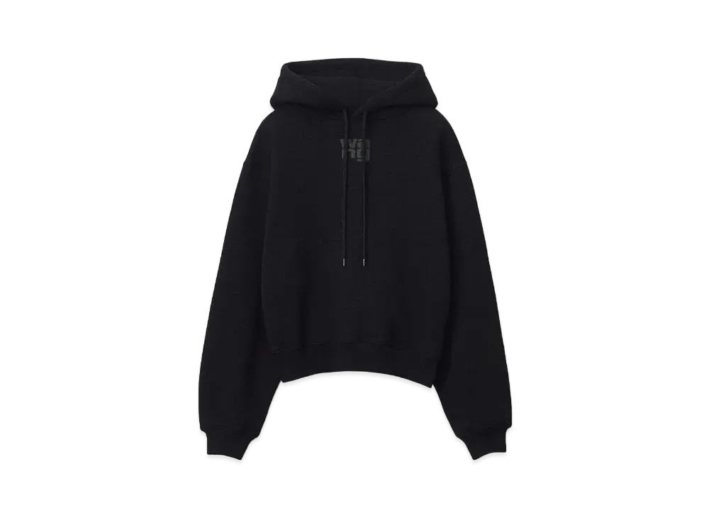 Alexander Wang Structured Terry Puff Logo Hoodie "Black"