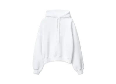 Alexander Wang Structured Terry Puff Logo Hoodie "White"