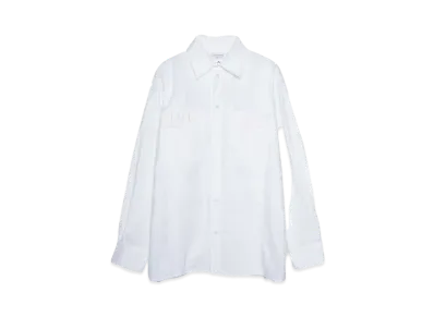 Marine serre UPCYCLED HOUSEHOLD LINEN TWIN POCKET SHIRT "OFF WHITE"