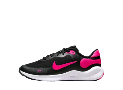 ナイキ GS レボリューション7 "ブラック/ホワイト/ハイパーピンク"