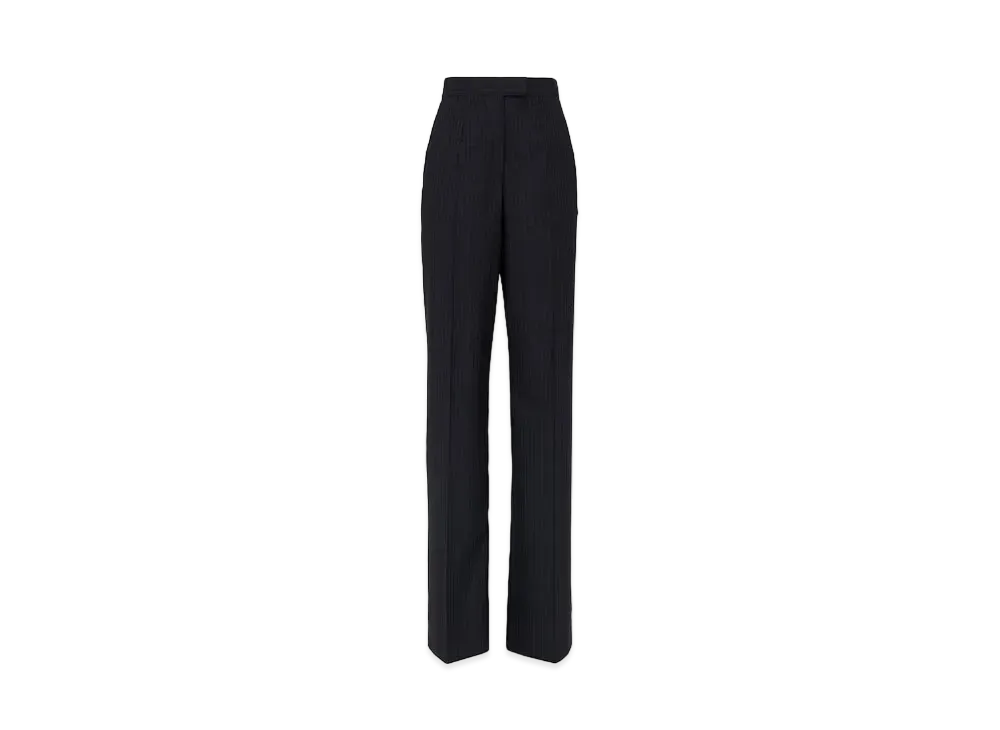 Alexander McQUEEN High Waist Wide Leg Pants "Navy"