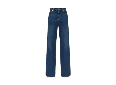 Alexander McQUEEN Wide Leg Jeans "Indigo"