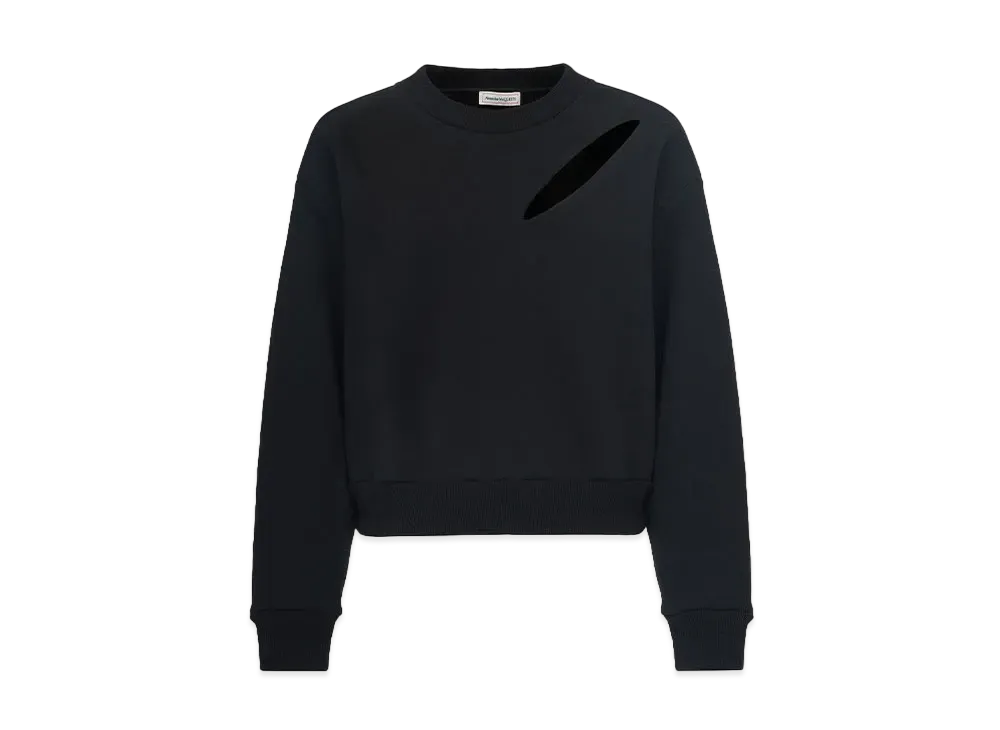 Alexander McQUEEN Slashed Sweatshirt "Black"
