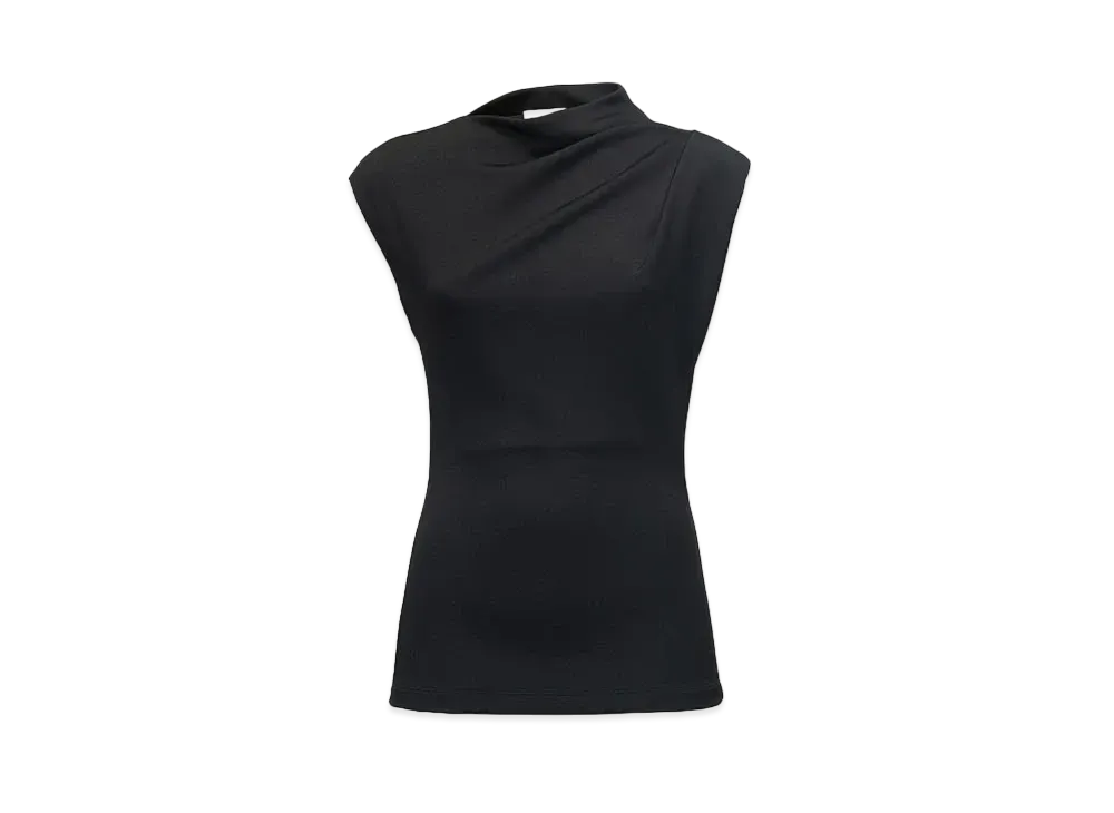 Alexander McQUEEN Asymmetric Draped Top "Black"