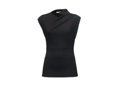 Alexander McQUEEN Asymmetric Draped Top "Black"
