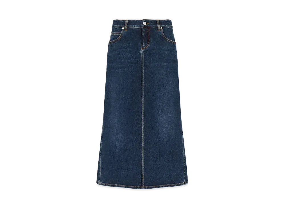Alexander McQUEEN Denim Pencil Skirt "Indigo"