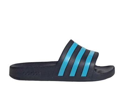 adidas Adilette Aqua Slides "Legend Ink/Bright Cyan"