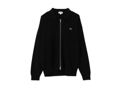 BEAMS LACOSTE for BEAM Custom Knit Zip Cardigan "Noir"