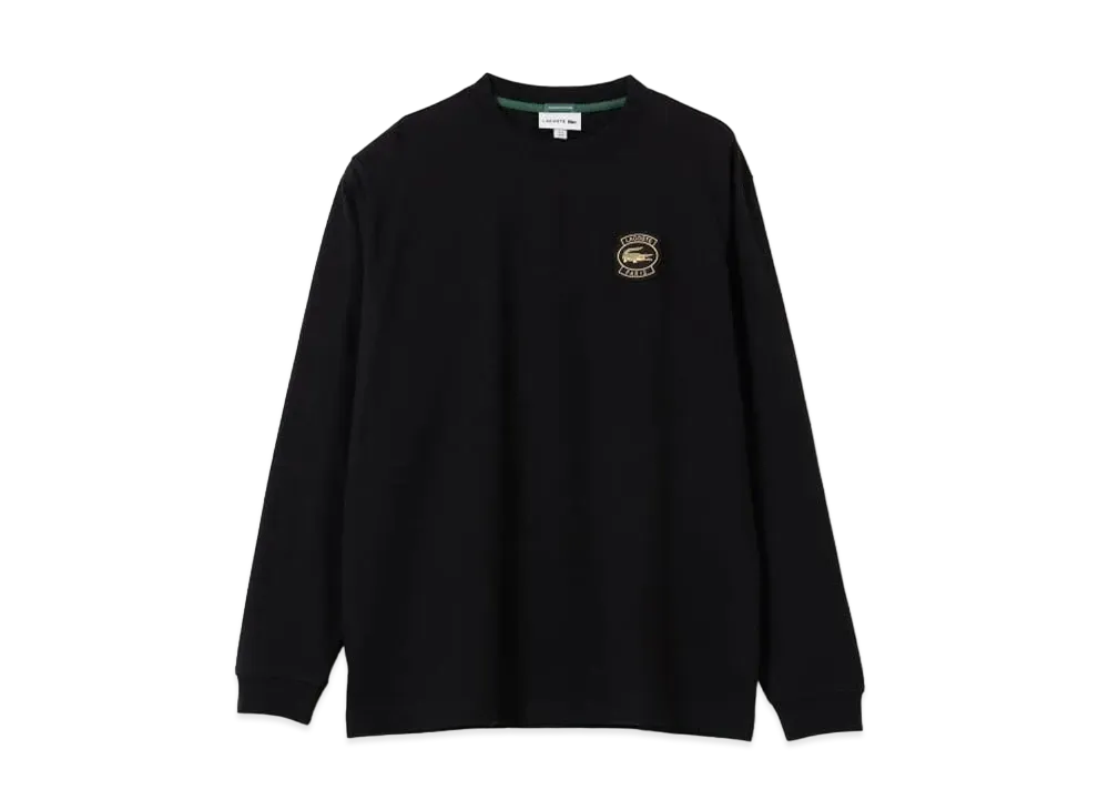 BEAMS LACOSTE for BEAM Custom Gold Badge Long Sleeve T-Shirt "Noir"