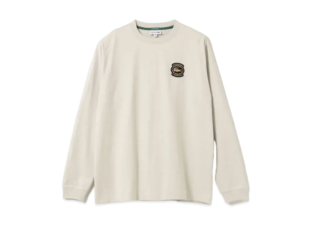 BEAMS LACOSTE for BEAM Custom Gold Badge Long Sleeve T-Shirt "Natural"