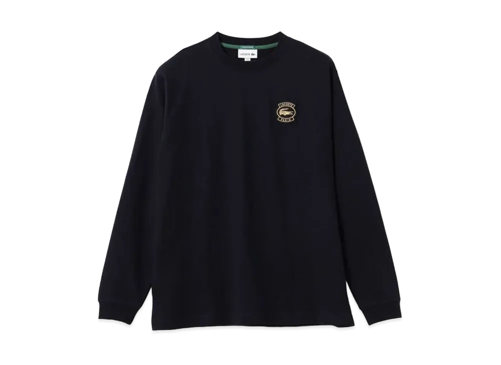BEAMS LACOSTE for BEAM Custom Gold Badge Long Sleeve T-Shirt "Marine"