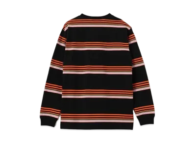BEAMS LACOSTE for BEAM Custom Made Multi-Stripe Long Sleeve T-shirt "Noir"