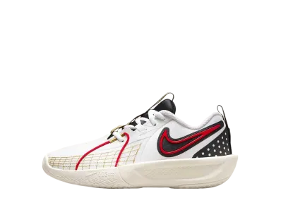 Nike GS GT Cut 3 "White/Black/Bronzine/University Red"