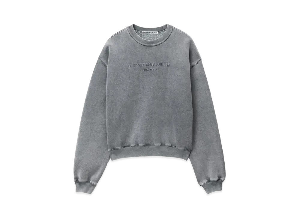 Alexander Wang Structured Terry Bicolor Sweatshirt "Acid Fog"