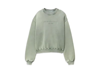 Alexander Wang Structured Terry Bicolor Sweatshirt "Acid Smoke Green"