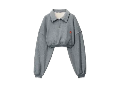 Alexander Wang Classic Terry Half-Zip Sweatshirt "Side Walk"