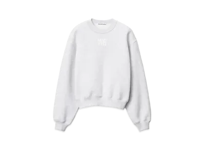 Alexander Wang Structured Terry Puff Logo Sweatshirt "Light Heather Gray"
