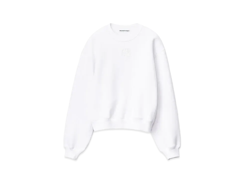 Alexander Wang Structured Terry Puff Logo Sweatshirt "White"