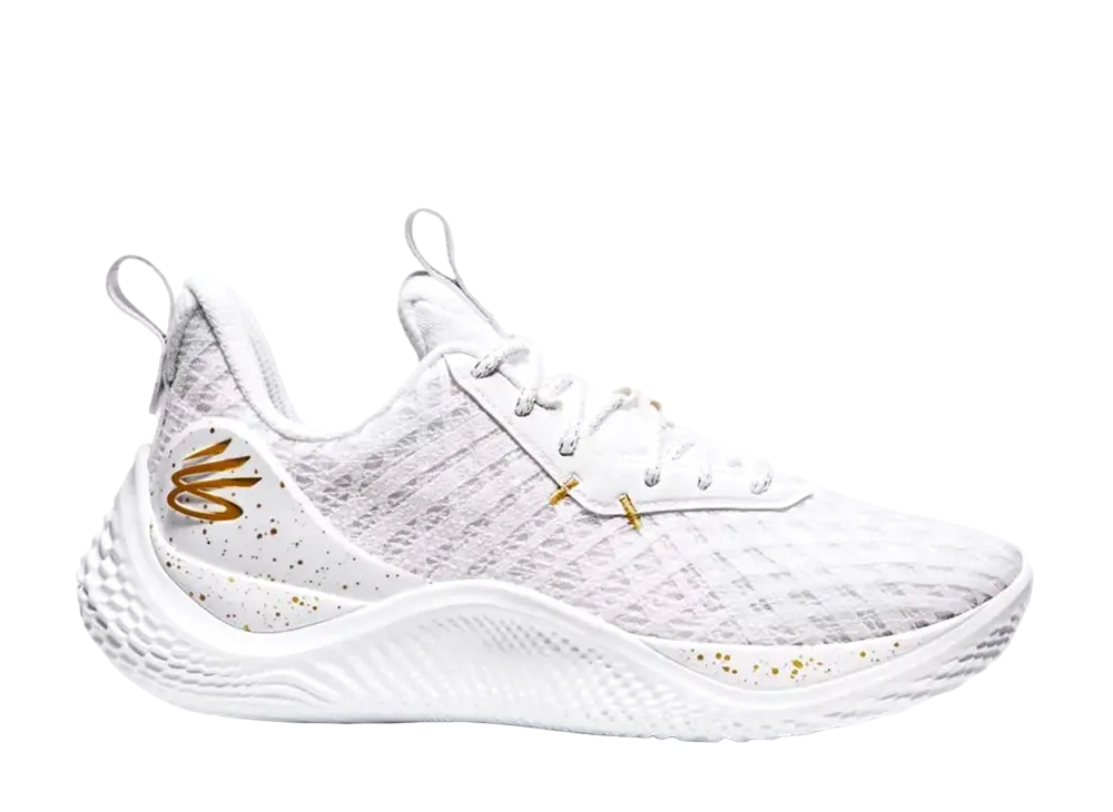 アンダーアーマー カリー フロー10 チーム "ホワイト/メタリックゴールド"