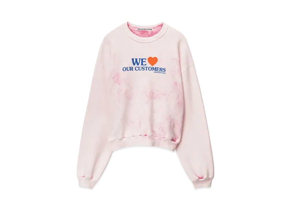 Alexander Wang Love Our Customers Sweatshirt "Pink Bleach"