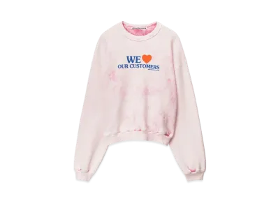 Alexander Wang Love Our Customers Sweatshirt "Pink Bleach"