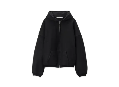 Alexander Wang Logo Embroidery Cotton Big Size Hoodie "Black"