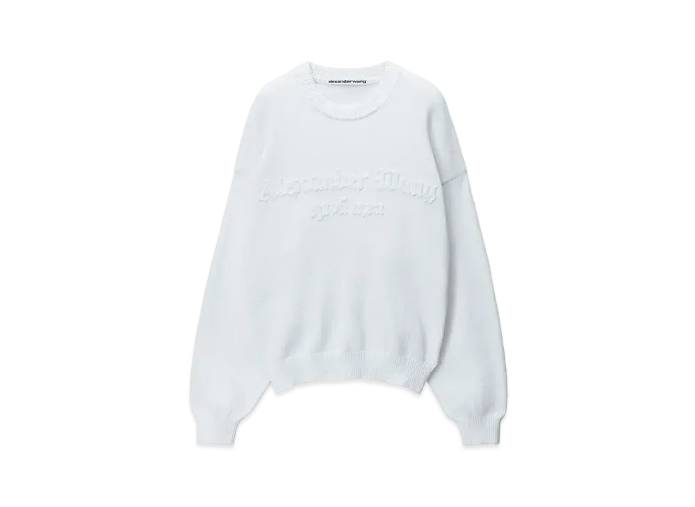Alexander Wang Hand Crochet Logo Pullover "White"